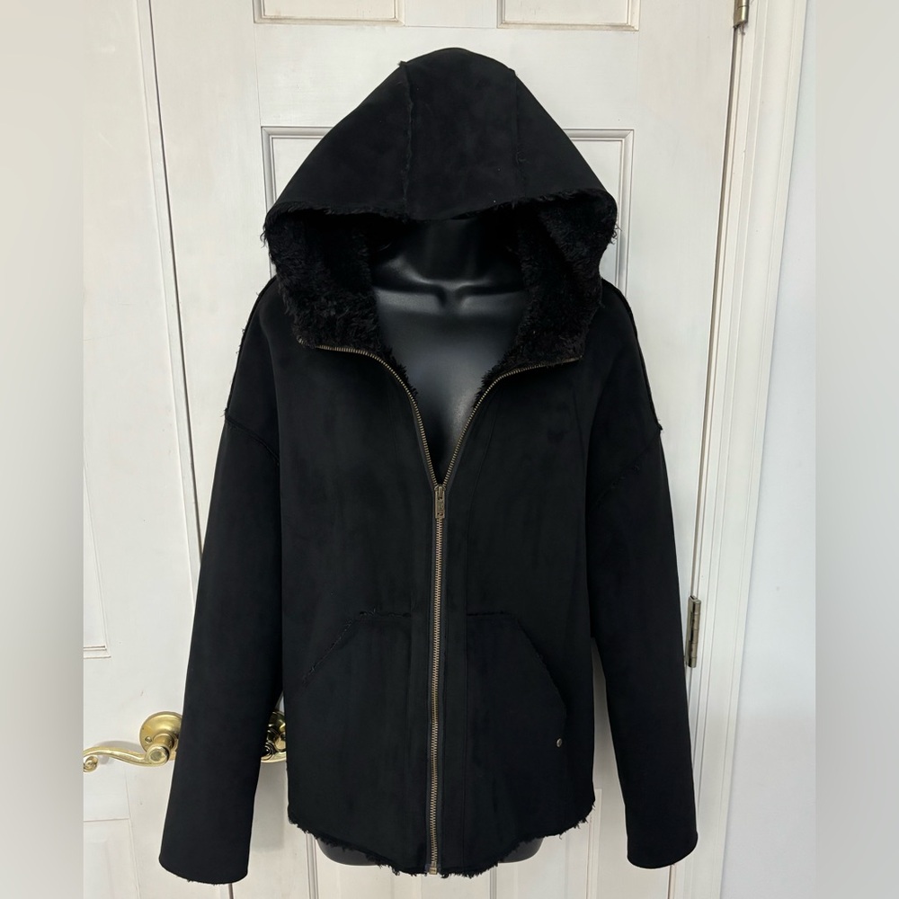 UGG Women's Jody Faux Shearling Zip Up Hoodie Jacket